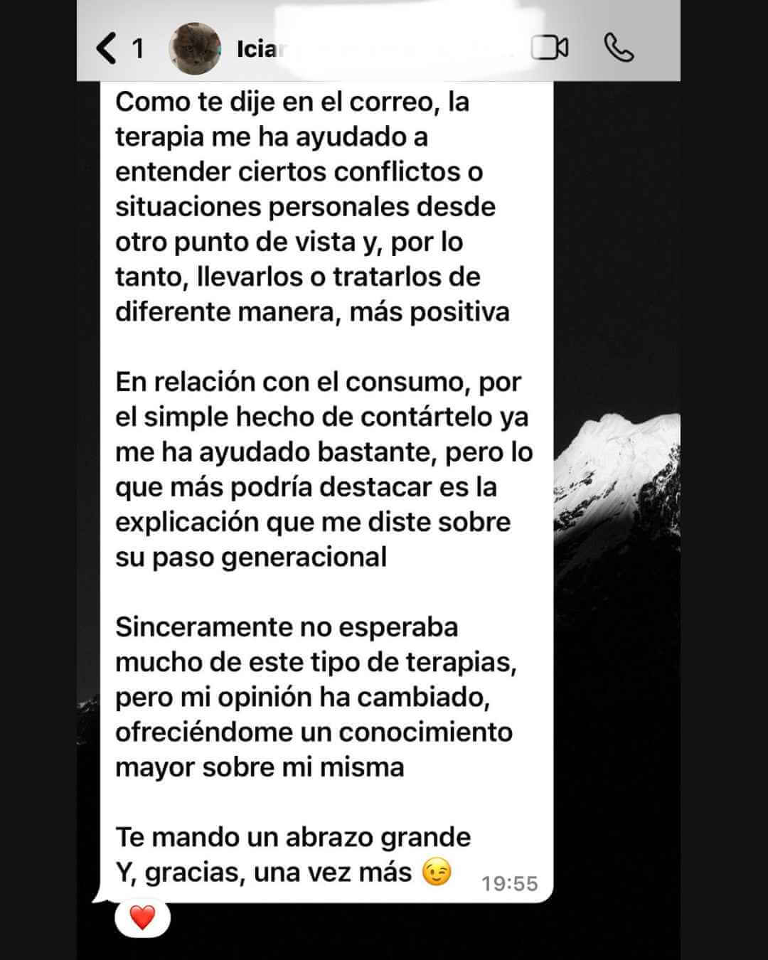 Testimonio Elena Chamorro Psicologia transpersonal